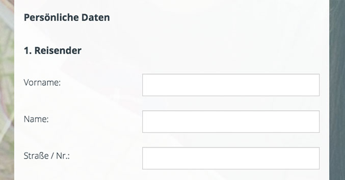 Hotelgutschein-einloesen.de - Daten eingeben Screenshot