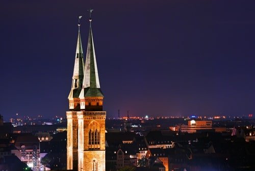 Sebalduskirche Nürnberg bei Nacht