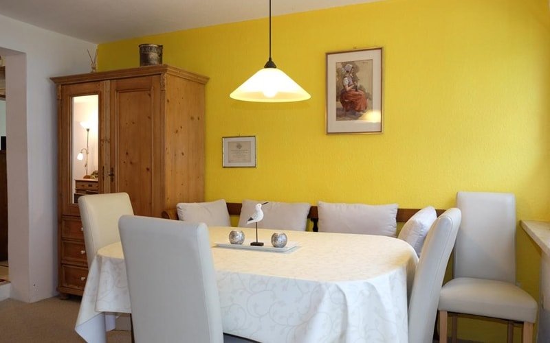 Ferienhaus Malchower See Esszimmer