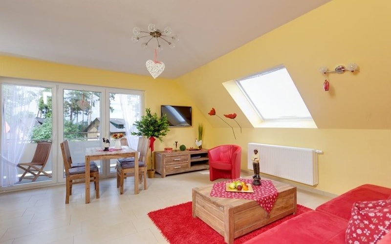 Matys Strandferienhäuser Wohnzimmer