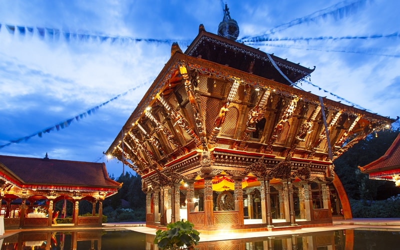 Nepal-Himalaya-Pavillon Sehenswürdigkeit bei Regensburg