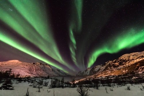 Polarlicht Norwegen März