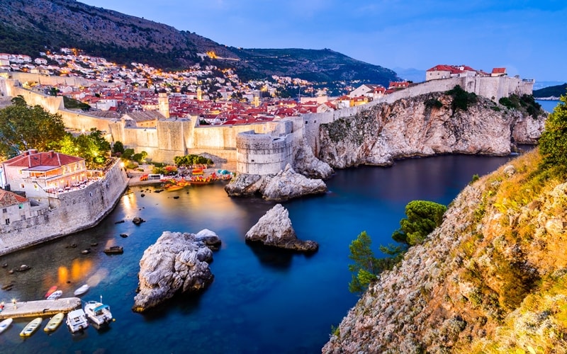 Städte Kroatien Dubrovnik Stadtmauer