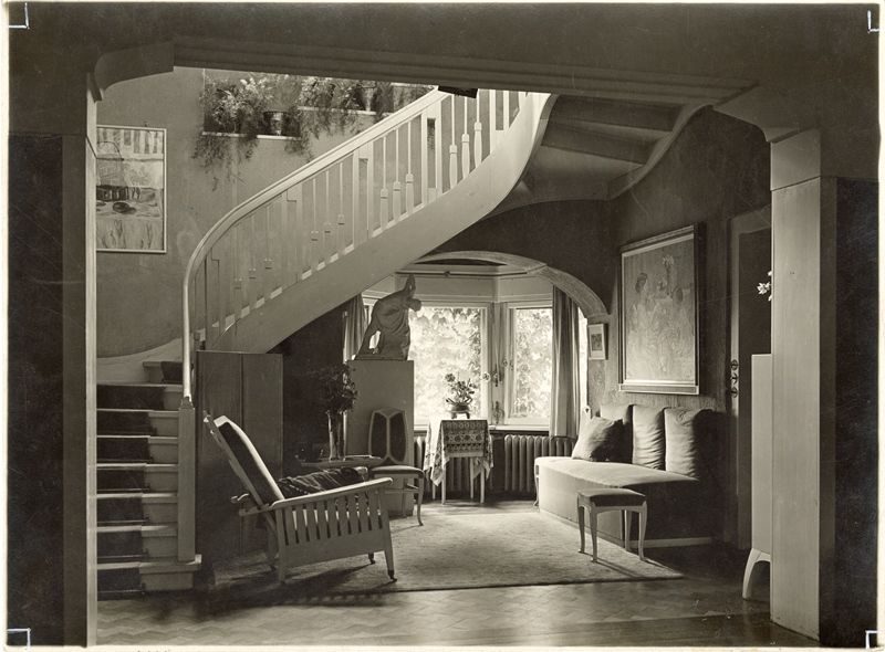 Die Wohndiele im Haus Hohe Pappeln, historische Aufnahme von 1909 © Klassik Stiftung Weimar